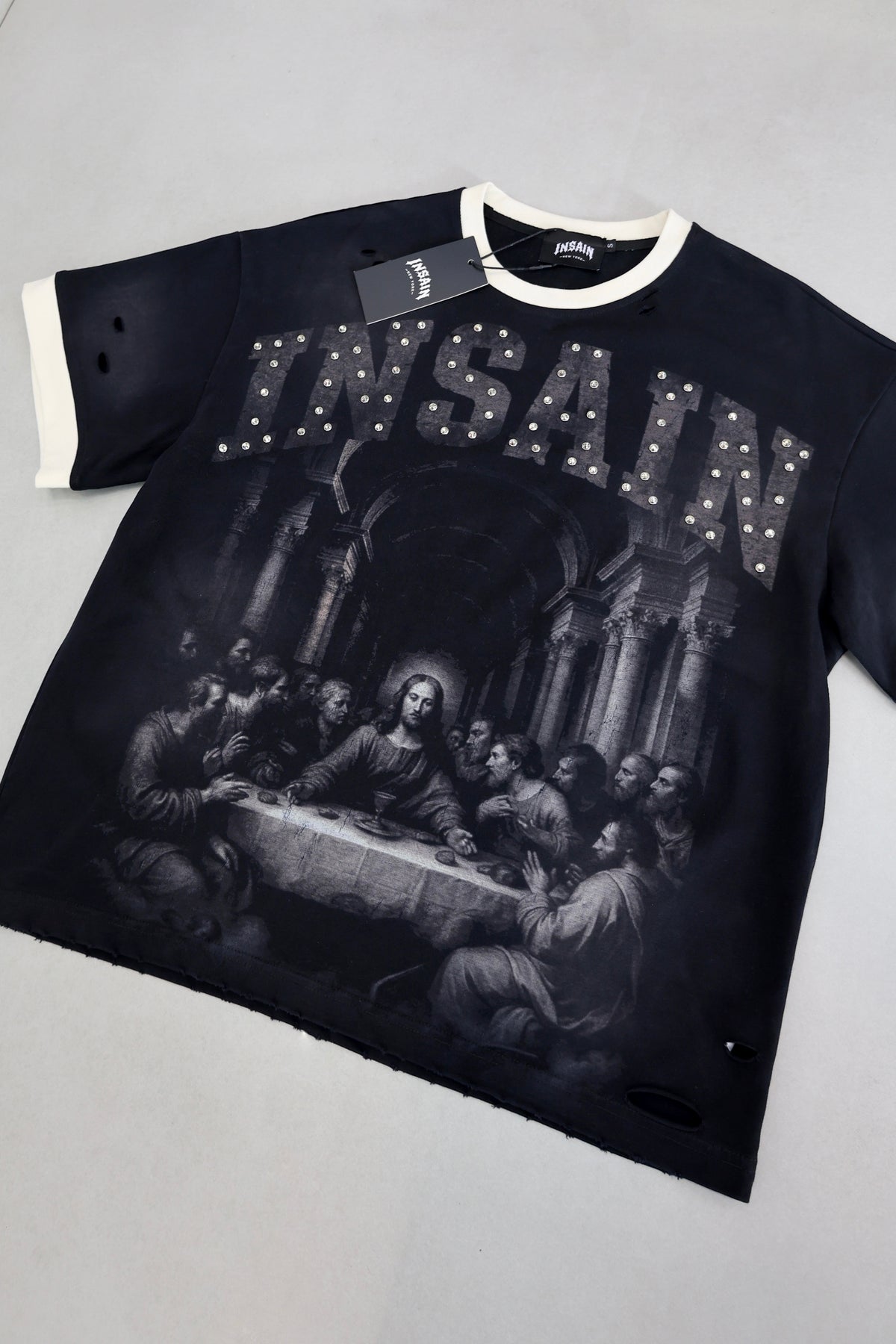 Last Supper Rhinestone Tee-3
